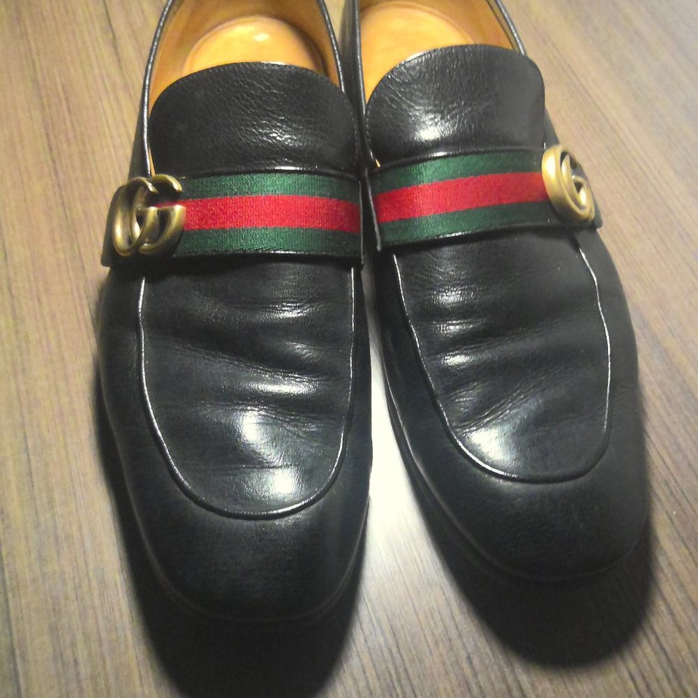 Black gucci loafers size 10